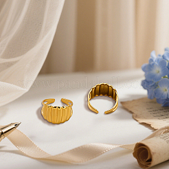 4Pcs 2 Colors Stainless Steel Geometry Cuff Rings for Women&nbsp;RJEW-GO0001-22