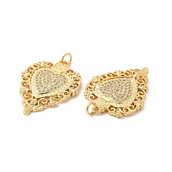 Rack Plating Brass Micro Pave Cubic Zirconia Pendants&nbsp;KK-I699-17G