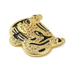 Brass Micro Pave Cubic Zirconia with Enamel Pendants&nbsp;KK-R162-034B-G-1