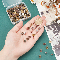 200Pcs 4 Colors Tibetan Style Spacer Beads&nbsp;TIBEP-PH0001-73