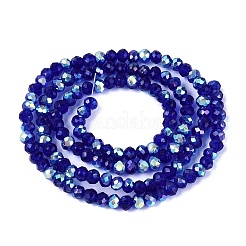 AB Color Plated Transparent Glass Rondelle Beads Strands&nbsp;EGLA-T029-2mm-10Q