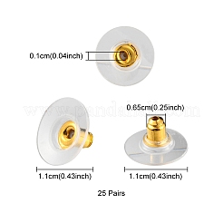Brass Ear Nuts&nbsp;KK-YW0001-63G