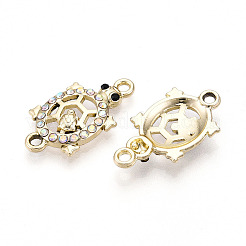 Alloy Rhinestone Connector Charms&nbsp;ALRI-T011-03