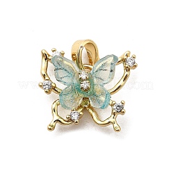 Brass Micro Pave Cubic Zirconia Charms&nbsp;KK-H089-29G