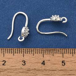 Rack Plating Brass Micro Pave Clear Cubic Zirconia Earring Hooks&nbsp;KK-A231-10S
