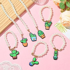 7Pcs 7 Styles Cactus PVC Plastic Cup Charms&nbsp;HJEW-CJ0001-19