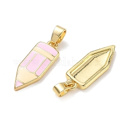 Brass with Enamel Pendants&nbsp;KK-CBAD872-14G