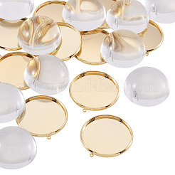 10Pcs Half Round Glass Cabochons&nbsp;DIY-TA0013-90