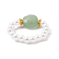 9Pcs ABS Plastic Imitation Pearl Stretch Rings for Women&nbsp;RJEW-JR00910