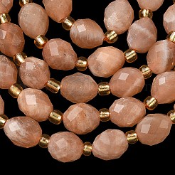 Natural Peach Moonstone Beads Strands&nbsp;G-F809-A44-01