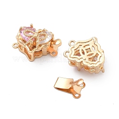 Brass Glass Box Clasps&nbsp;KK-B125-01G-02