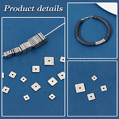 400Pcs 4 Styles 304 Stainless Steel Spacer Beads&nbsp;STAS-PH0019-77