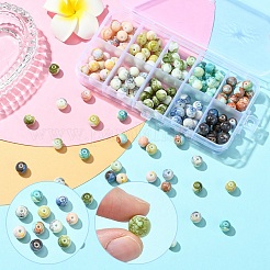 200Pcs 10 Colors Baking Paint Glass Beads&nbsp;GLAA-YW0004-36