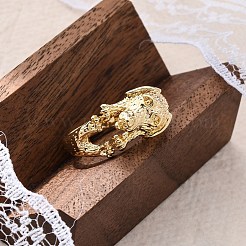 Brass Cuff Rings for Women Men&nbsp;RJEW-C118-03G