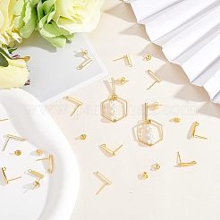 Brass Stud Earring Findings&nbsp;KK-FH0003-77