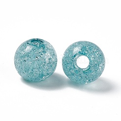 Transparent Crackle Acrylic Bead&nbsp;X-OACR-H019-02