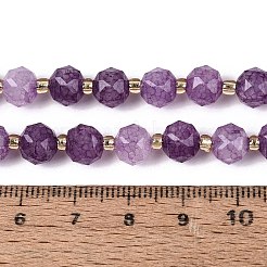 Ombre Effect Dyed Transparent Crackle Glass Beads Strands&nbsp;GLAA-Q111-8MM-03