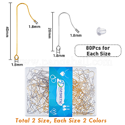 160Pcs 4 Style 316 Surgical Stainless Steel Earring Hooks&nbsp;STAS-DC0011-39