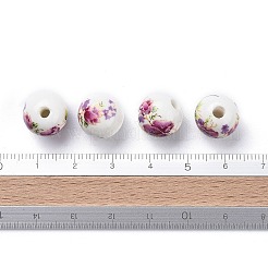 Floral Printed Porcelain Beads&nbsp;CFF042Y