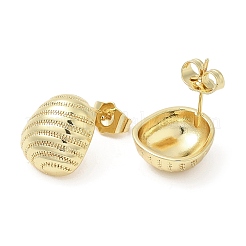 Rack Plating Brass Stud Earrings&nbsp;EJEW-F324-04G