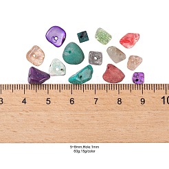 60G 4 Style Natural & Synthetic Mixed Gemstone Chip Beads&nbsp;G-FS0001-45