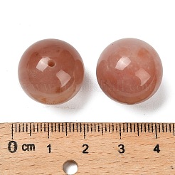 Natural Xinjiang Golden Silk Jade Sphere Beads&nbsp;G-G290-01B