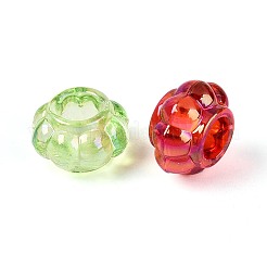 UV Plating Transparent Acrylic European Beads&nbsp;TACR-T029-05M