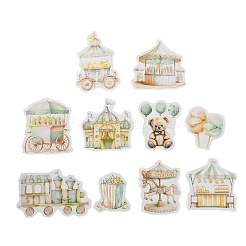 20Pcs PET Self-adhesive Amusement Park Theme Decorative Tapes&nbsp;STIC-P016-B03