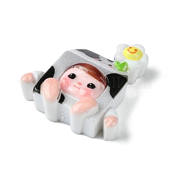 Cartoon Boy Opaque Resin Decoden Cabochons&nbsp;RESI-C045-03B