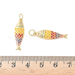 Brass Enamel Pendants&nbsp;KK-B148-14G-01