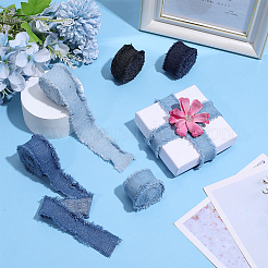 5Pcs 5 Colors Polyester Denim Ribbon&nbsp;OCOR-WR0002-14B