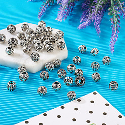 66pcs 11 style Tibetan Style Alloy European Beads&nbsp;FIND-TA0001-98