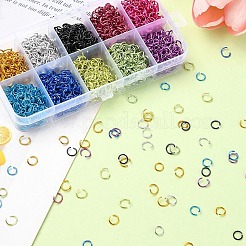 10 Colors Aluminum Wire Open Jump Rings&nbsp;FIND-YW0004-97