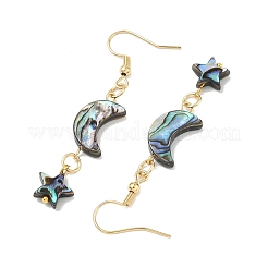 Natural Paua Shell Dangle Earrings for Women&nbsp;EJEW-JE07077