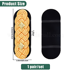 1 Pair Alloy & Polyester Epaulettes&nbsp;DIY-FH0008-90A