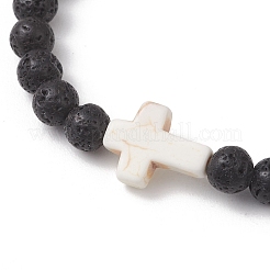 Natural Lava Rock Beads Stretch Bracelets for Women&nbsp;BJEW-JB13268