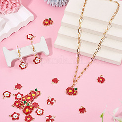 30Pcs 6 Styles Alloy and Enamel Pendants&nbsp;ENAM-TADJ0001-04C