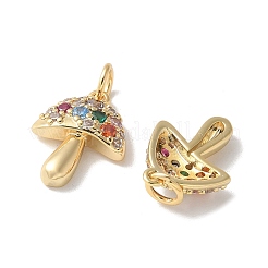 Brass Micro Pave Clear Cubic Zirconia Pendants&nbsp;KK-Q031-24G
