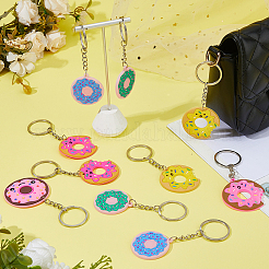 60Pcs 6 Styles Zinc Alloy Keychains&nbsp;KEYC-FH0001-71