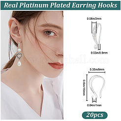 20Pcs Brass Earring Hooks&nbsp;KK-BBC0022-93P