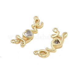 Brass With Cubic Zirconia Pendants&nbsp;KK-Q006-11G