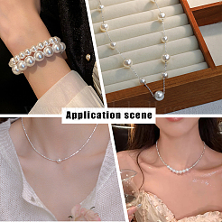 1 Strand AB Color Plated Shell Pearl Round Beads Strands&nbsp;BSHE-LT0001-01
