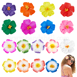 17Pcs 17 Colors Flower EVA Alligator Hair Accessories&nbsp;PHAR-PH0001-23