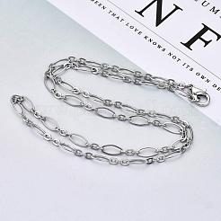 Brass Cable Chains Necklace Making&nbsp;MAK-S072-16A-P