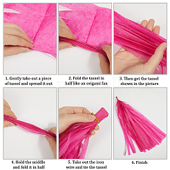 Tissue Paper Tassels Garland&nbsp;AJEW-WH20006-110A