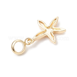 4Pcs 4 Styles Ocean Theme Brass European Dangle Charms&nbsp;PALLOY-JF04527