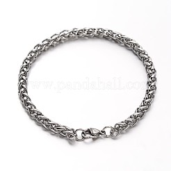 Tarnish Resistant 304 Stainless Steel Wheat Chain Jewelry Sets For Men&nbsp;SJEW-O032-04P