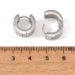 304 Stainless Steel Cubic Zirconia Hoop Earrings for Women&nbsp;SA-CBAF36C-02C-P
