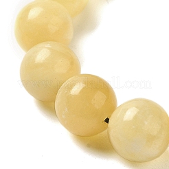12.5mm Round Natural Yellow Jade Braided Bead Bracelets for Women Men&nbsp;BJEW-C060-01J