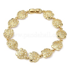 Brass Micro Pave Clear Cubic Zirconia Link Bracelets for Women&nbsp;BJEW-H209-09A-G